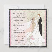 Uitnodiging tot het uitzenden van een bruid- en br (Voorkant)