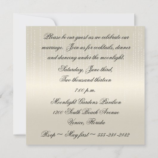 Uitnodiging tot het uitzenden van een bruid- en br (Achterkant)