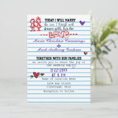 Uitnodiging tot het uitzenden van een bruiloft op  (Staand voorkant)
