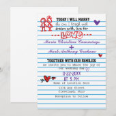 Uitnodiging tot het uitzenden van een bruiloft op  (Voorkant / Achterkant)