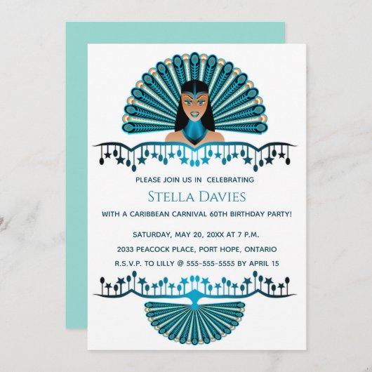 Uitnodiging tot het uitzenden van een Carnaval Car (Voorkant / Achterkant)