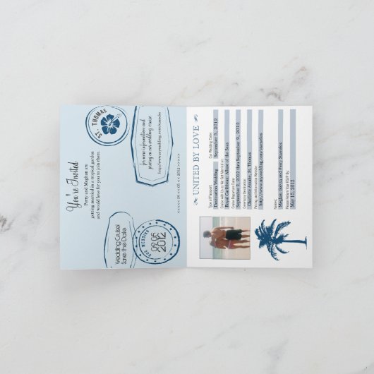 Uitnodiging tot het uitzenden van een Cruise Weddi (Binnen)