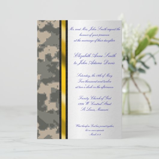 Uitnodiging tot het uitzenden van een Digital Camo (Staand voorkant)