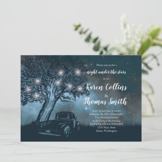 Uitnodiging tot het uitzenden van een echt huwelij (Staand voorkant)