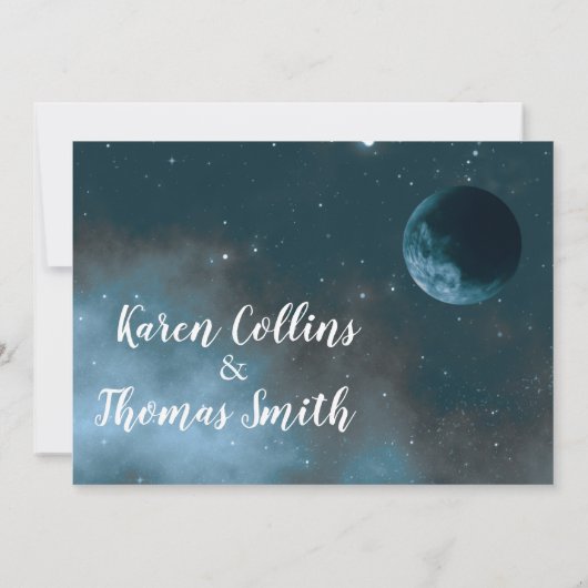 Uitnodiging tot het uitzenden van een echt huwelij (Achterkant)