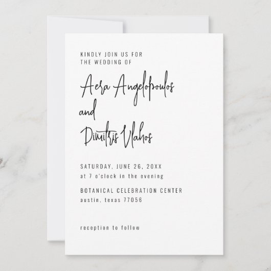 Uitnodiging tot het uitzenden van een elegante mod (Voorkant)