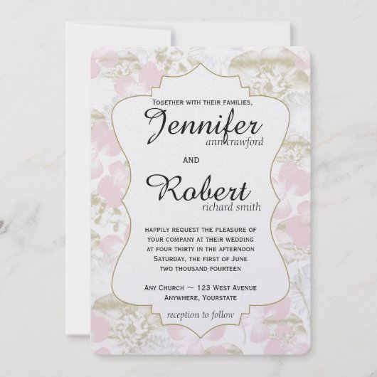 Uitnodiging tot het uitzenden van een goudbloem-we (Voorkant)