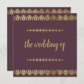 Uitnodiging tot het uitzenden van een gouden bruil (Voorkant / Achterkant)