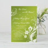 uitnodiging tot het uitzenden van een groen en wi (Staand voorkant)