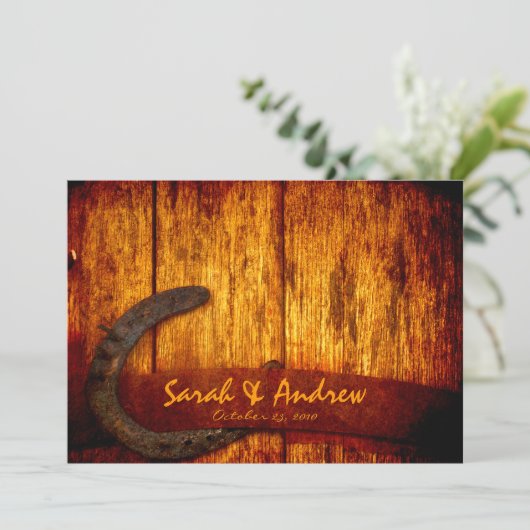 Uitnodiging tot het uitzenden van een Hoefijzer (Staand voorkant)