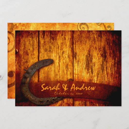 Uitnodiging tot het uitzenden van een Hoefijzer (Voorkant / Achterkant)