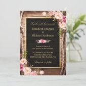 Uitnodiging tot het uitzenden van een huwelijk in (Staand voorkant)