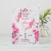 Uitnodiging tot het uitzenden van een huwelijk met (Staand voorkant)