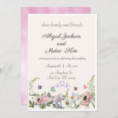 Uitnodiging tot het uitzenden van een huwelijk met (Voorkant / Achterkant)