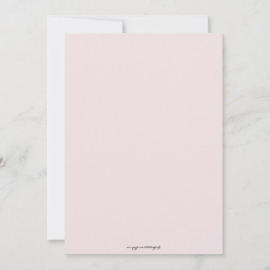 Uitnodiging tot het uitzenden van een huwelijk met (Achterkant)