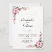 Uitnodiging tot het uitzenden van een huwelijk met (Voorkant)