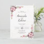 Uitnodiging tot het uitzenden van een huwelijk met (Staand voorkant)