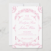 Uitnodiging tot het uitzenden van een huwelijk met (Voorkant)