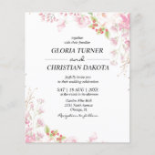 Uitnodiging tot het uitzenden van een huwelijk met (Voorkant)