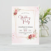 Uitnodiging tot het uitzenden van een huwelijk met (Staand voorkant)