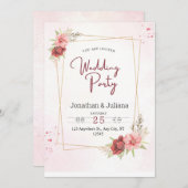 Uitnodiging tot het uitzenden van een huwelijk met (Voorkant / Achterkant)