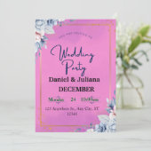 Uitnodiging tot het uitzenden van een huwelijk met (Staand voorkant)