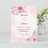 Uitnodiging tot het uitzenden van een huwelijk met (Staand voorkant)