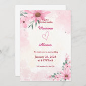 Uitnodiging tot het uitzenden van een huwelijk met (Voorkant / Achterkant)