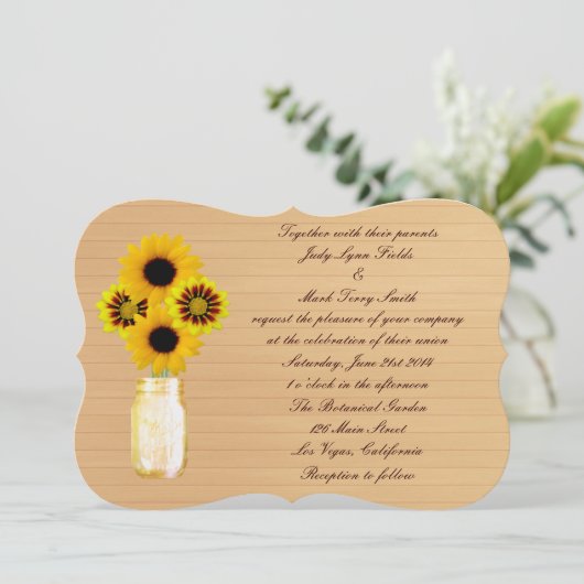 Uitnodiging tot het uitzenden van een huwelijksrei (Staand voorkant)