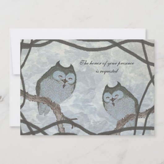 uitnodiging tot het uitzenden van een Japans blau (Achterkant)