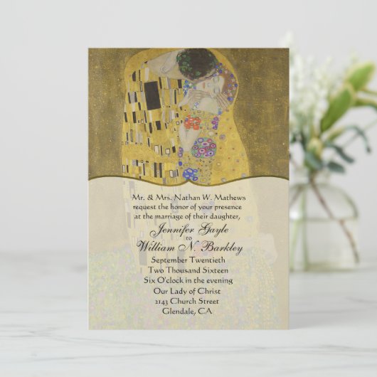 Uitnodiging tot het uitzenden van een kunsthuwelij (Staand voorkant)