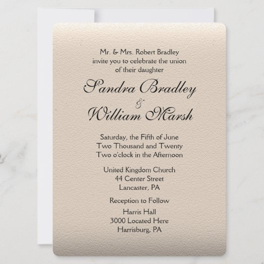 Uitnodiging tot het uitzenden van een lederen blik (Voorkant)