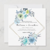 Uitnodiging tot het uitzenden van een lichte blauw (Voorkant)