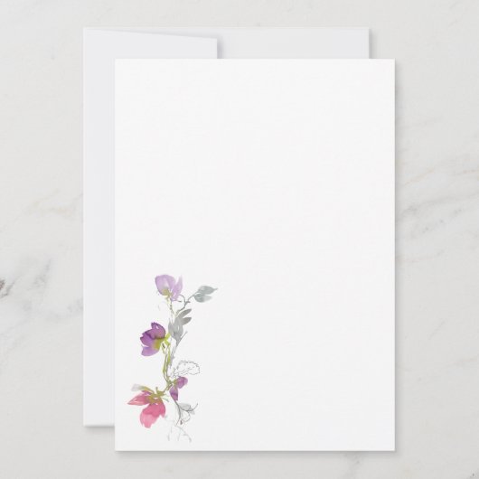 uitnodiging tot het uitzenden van een Lila zomer (Achterkant)