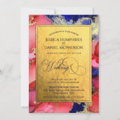 Uitnodiging tot het uitzenden van een luxe gouden  (Voorkant)