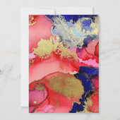 Uitnodiging tot het uitzenden van een luxe gouden  (Achterkant)