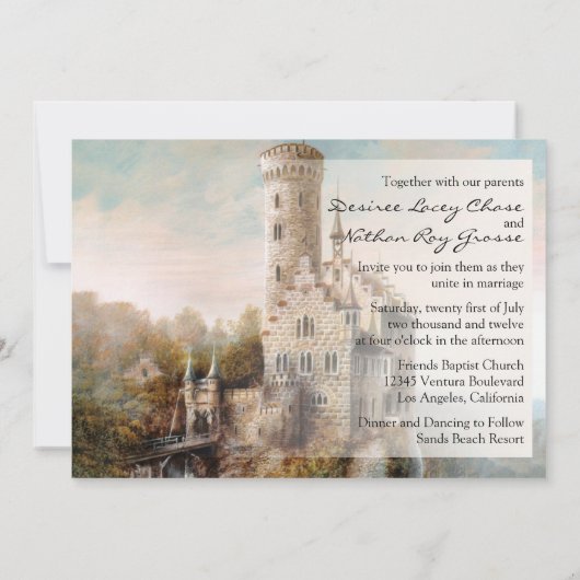 Uitnodiging tot het uitzenden van een medieval Cas (Achterkant)