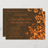 Uitnodiging tot het uitzenden van een Oranje en br (Voorkant / Achterkant)