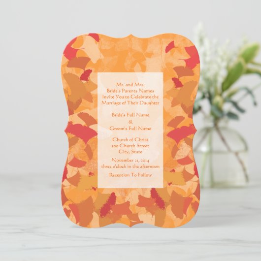 Uitnodiging tot het uitzenden van een Oranje Rode (Staand voorkant)