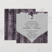 Uitnodiging tot het uitzenden van een Paars-ruwhou (Voorkant / Achterkant)