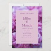 Uitnodiging tot het uitzenden van een Paarse Flora (Voorkant)