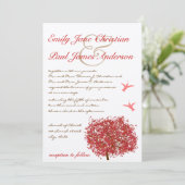 Uitnodiging tot het uitzenden van een rode boom vo (Staand voorkant)