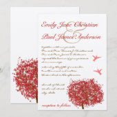 Uitnodiging tot het uitzenden van een rode boom vo (Voorkant / Achterkant)