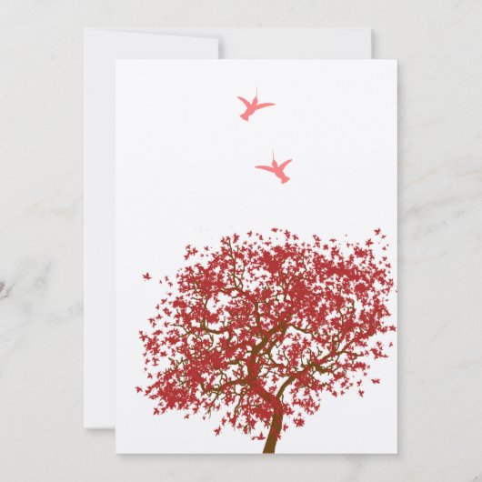 Uitnodiging tot het uitzenden van een rode boom vo (Achterkant)