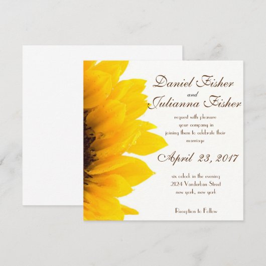 Uitnodiging tot het uitzenden van een roestvrij zo (Voorkant / Achterkant)