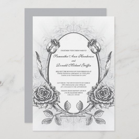 Uitnodiging tot het uitzenden van een Roos (Voorkant / Achterkant)