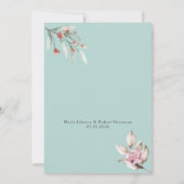 Uitnodiging tot het uitzenden van een roze bruilof (Achterkant)