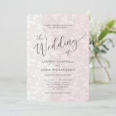 Uitnodiging tot het uitzenden van een roze bruilof (Staand voorkant)