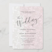 Uitnodiging tot het uitzenden van een roze bruilof (Voorkant)