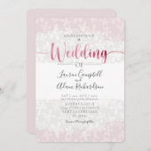 Uitnodiging tot het uitzenden van een roze bruilof (Voorkant / Achterkant)